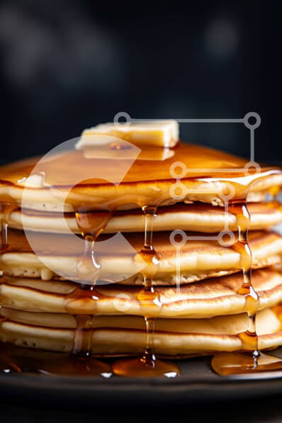 Intra Συλλεκτικό Ξύλινο Παζλ Plywood  4mm - Λαχταριστές τηγανίτες με σιρόπι Σε Ξύλινο Κουτί - Διαστάσεις: 10x10 cm – 25 κομμάτια