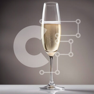 Intra Συλλεκτικό Ξύλινο Παζλ Plywood 4mm - Εκπληκτική εικόνα ενός ποτηριού σαμπάνιας με φυσαλίδες Σε Ξύλινο Κουτί - Διαστάσεις: 10x10 cm – 25 κομμάτια - Image 1