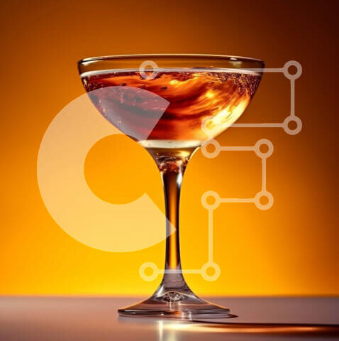 Intra Συλλεκτικό Ξύλινο Παζλ Plywood  4mm - Δροσιστικό κοκτέιλ σε ποτήρι με κόκκινο υγρό Σε Ξύλινο Κουτί - Διαστάσεις: 10x10 cm – 25 κομμάτια - Image 1