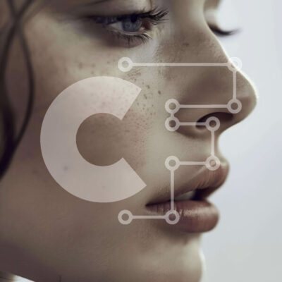 Intra Συλλεκτικό Ξύλινο Παζλ Plywood  4mm - Πορτρέτο γυναίκας με φακίδες και τονισμένα μαλλιά Σε Ξύλινο Κουτί - Διαστάσεις: 10x10 cm – 25 κομμάτια - Image 1