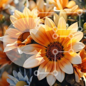 Intra Συλλεκτικό Ξύλινο Παζλ Plywood  4mm - Όμορφο μπουκέτο με ηλιοτρόπια και μαργαρίτες σε ένα ρουστίκ ξύλινο τραπέζι Σε Ξύλινο Κουτί - Διαστάσεις: 10x10 cm – 25 κομμάτια