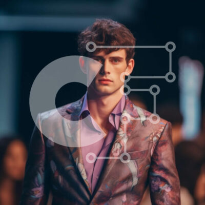 Intra Συλλεκτικό Ξύλινο Παζλ Plywood  4mm - Μοντέλο με φλοράλ στάμπα κοστούμι στην πασαρέλα Σε Ξύλινο Κουτί - Διαστάσεις: 10x10 cm – 25 κομμάτια - Image 1