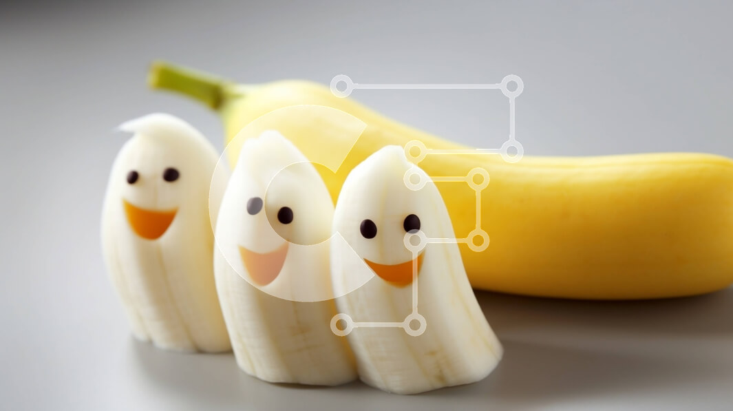 Intra Συλλεκτικό Ξύλινο Παζλ Plywood  4mm - Κοντινό πλάνο προσώπων μπανάνας Σε Ξύλινο Κουτί - Διαστάσεις: 10x10 cm – 25 κομμάτια