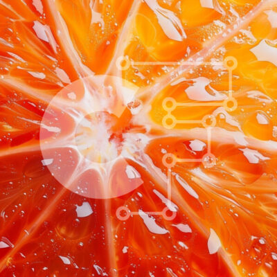 Intra Συλλεκτικό Ξύλινο Παζλ Plywood  4mm - Κοντινό πλάνο του πορτοκαλιού με τις σταγόνες νερού Σε Ξύλινο Κουτί - Διαστάσεις: 10x10 cm – 25 κομμάτια - Image 1