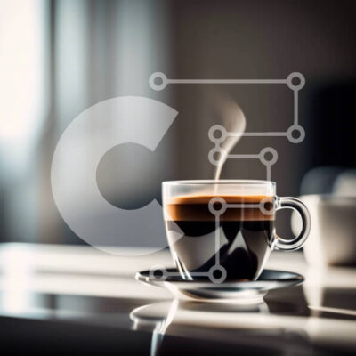 Intra Συλλεκτικό Ξύλινο Παζλ Plywood  4mm - Ζεστό και φρέσκο ​​μαύρο φλιτζάνι καφέ με ατμό Σε Ξύλινο Κουτί - Διαστάσεις: 10x10 cm – 25 κομμάτια - Image 1