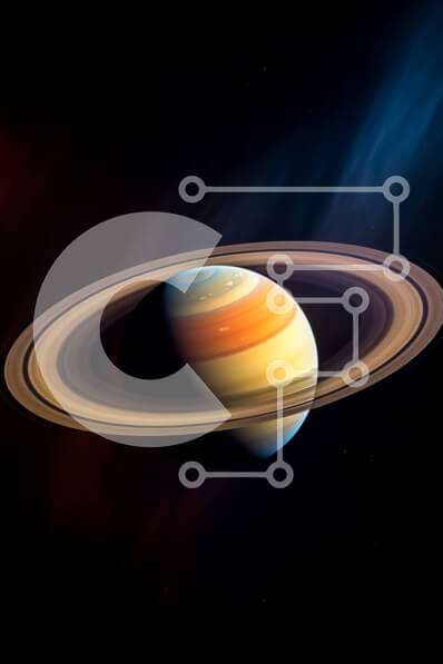 Intra Συλλεκτικό Ξύλινο Παζλ Plywood  4mm - Εκπληκτική εικόνα του Κρόνου με τους εμβληματικούς δακτυλίους του Σε Ξύλινο Κουτί - Διαστάσεις: 10x10 cm – 25 κομμάτια