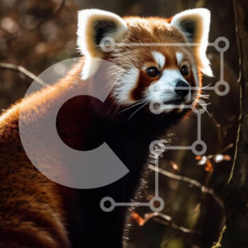 Intra Συλλεκτικό Ξύλινο Παζλ Plywood  4mm - Αξιολάτρευτη εικόνα ενός κόκκινου πάντα στο φυσικό του περιβάλλον Σε Ξύλινο Κουτί - Διαστάσεις: 10x10 cm – 25 κομμάτια - Image 1