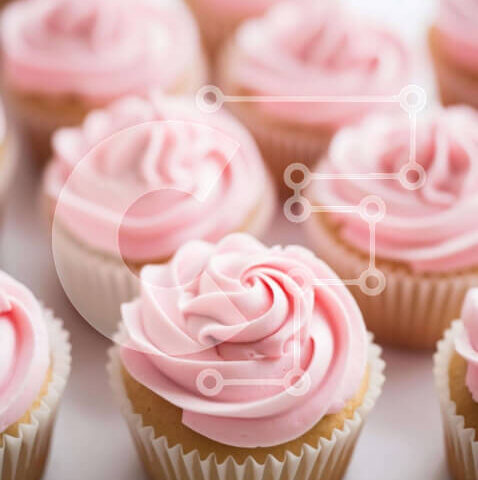 Intra Συλλεκτικό Ξύλινο Παζλ Plywood  4mm - Ποικιλία cupcakes με ροζ γλάσο και διαφορετικό πάγωμα Σε Ξύλινο Κουτί - Διαστάσεις: 10x10 cm – 25 κομμάτια - Image 1