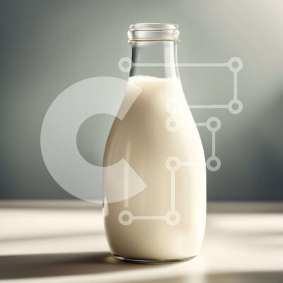 Intra Συλλεκτικό Ξύλινο Παζλ Plywood  4mm - Δροσιστικό γυάλινο μπουκάλι γάλακτος σε ένα τραπέζι Σε Ξύλινο Κουτί - Διαστάσεις: 10x10 cm – 25 κομμάτια - Image 1