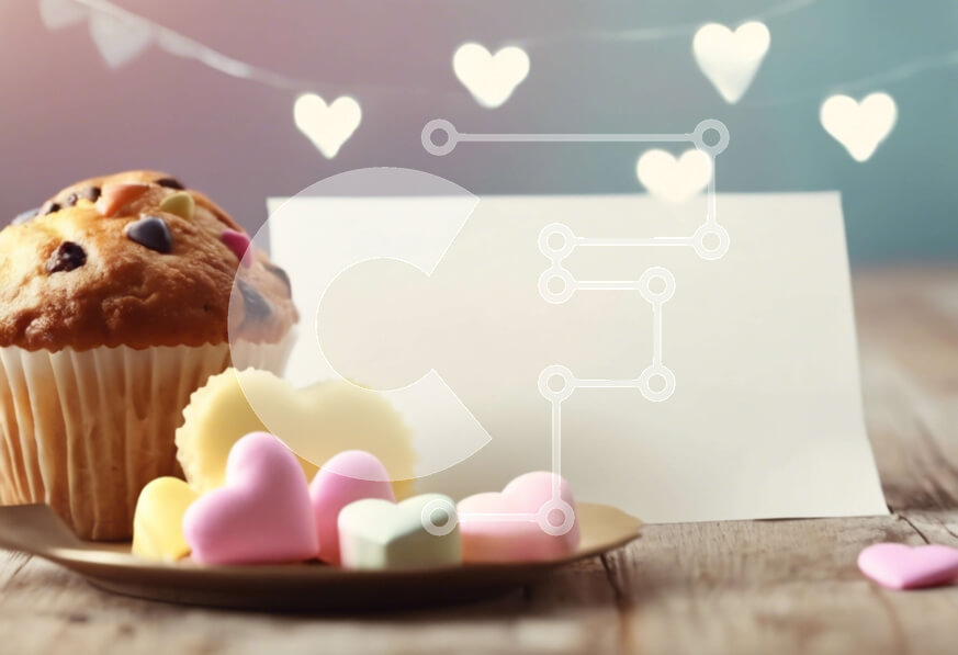 Intra Συλλεκτικό Ξύλινο Παζλ Plywood  4mm - Απολαύσεις για την ημέρα του Αγίου Βαλεντίνου - Muffin, Cupcake και Candy Candy Σε Ξύλινο Κουτί - Διαστάσεις: 10x10 cm – 25 κομμάτια