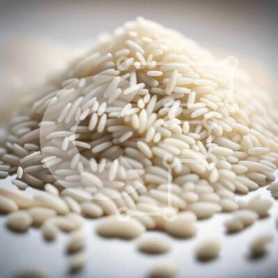 Intra Συλλεκτικό Ξύλινο Παζλ Plywood  4mm - Γκρο πλαν φωτογραφία κόκκων λευκού ρυζιού σε ουδέτερο φόντο Σε Ξύλινο Κουτί - Διαστάσεις: 10x10 cm – 25 κομμάτια - Image 1