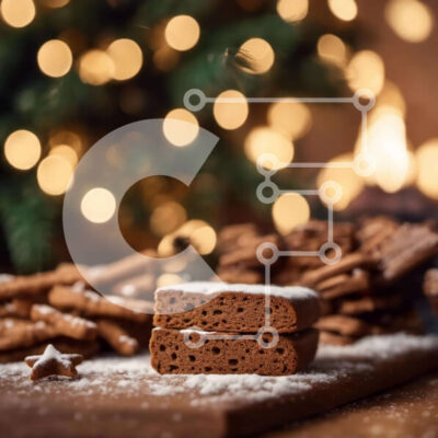 Intra Συλλεκτικό Ξύλινο Παζλ Plywood  4mm - Κέικ σοκολάτας με μπισκότα και καραμέλες σε ξύλινο ξύλο κοπής Σε Ξύλινο Κουτί - Διαστάσεις: 10x10 cm – 25 κομμάτια - Image 1