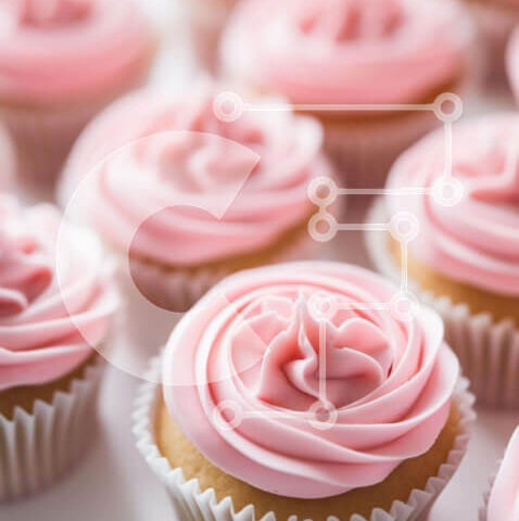 Intra Συλλεκτικό Ξύλινο Παζλ Plywood  4mm - Ποικιλία Pink Cupcakes με Μοναδικά Σχέδια και Frosting Σε Ξύλινο Κουτί - Διαστάσεις: 10x10 cm – 25 κομμάτια - Image 1