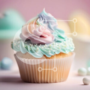 Intra Συλλεκτικό Ξύλινο Παζλ Plywood  4mm - Νόστιμο Cupcake με πολύχρωμο πάγωμα και πασπάλισμα Σε Ξύλινο Κουτί - Διαστάσεις: 10x10 cm – 25 κομμάτια