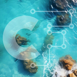 Intra Συλλεκτικό Ξύλινο Παζλ Plywood  4mm - Όμορφη εικόνα του καθαρού μπλε ωκεανού με βράχους Σε Ξύλινο Κουτί - Διαστάσεις: 10x10 cm – 25 κομμάτια