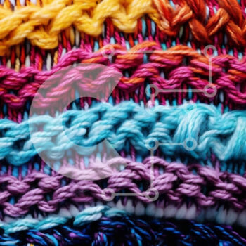 Intra Συλλεκτικό Ξύλινο Παζλ Plywood  4mm - Ζωντανή και πολύχρωμη πλεξούδα νήματος Σε Ξύλινο Κουτί - Διαστάσεις: 10x10 cm – 25 κομμάτια - Image 1