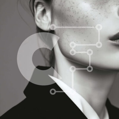 Intra Συλλεκτικό Ξύλινο Παζλ Plywood 4mm - Ασπρόμαυρο πορτρέτο γυναίκας με φακίδες Σε Ξύλινο Κουτί - Διαστάσεις: 10x10 cm – 25 κομμάτια - Image 1