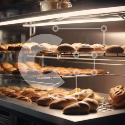 Intra Συλλεκτικό Ξύλινο Παζλ Plywood  4mm - Αρτοποιείο με διάφορα είδη ψωμιού και φούρνο Σε Ξύλινο Κουτί - Διαστάσεις: 10x10 cm – 25 κομμάτια - Image 1