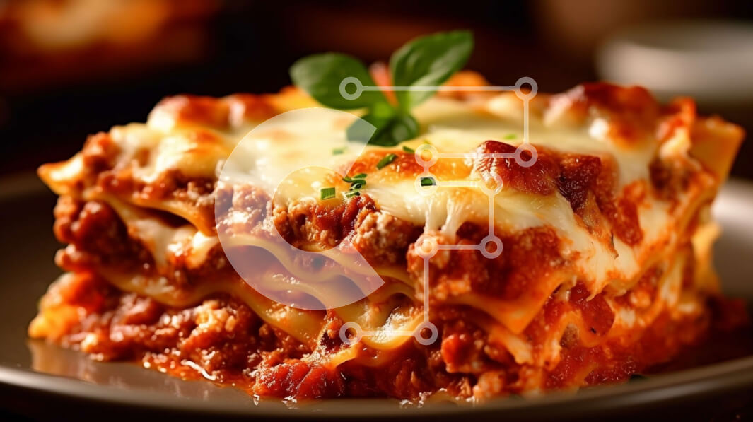 Intra Συλλεκτικό Ξύλινο Παζλ Plywood  4mm - Λαχταριστή εικόνα με λαζάνια με τυρί και καφέ κρούστα Σε Ξύλινο Κουτί - Διαστάσεις: 10x10 cm – 25 κομμάτια