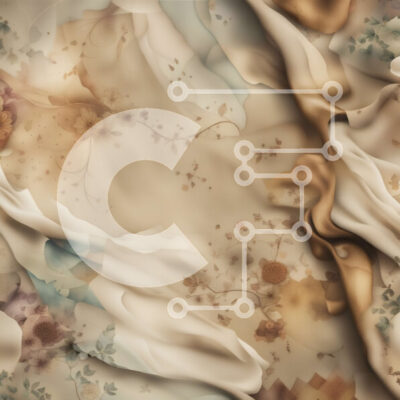 Intra Συλλεκτικό Ξύλινο Παζλ Plywood  4mm - Κομψό μπεζ και καφέ λουλουδάτο μοτίβο σε ανοιχτόχρωμο φόντο Σε Ξύλινο Κουτί - Διαστάσεις: 10x10 cm – 25 κομμάτια - Image 1