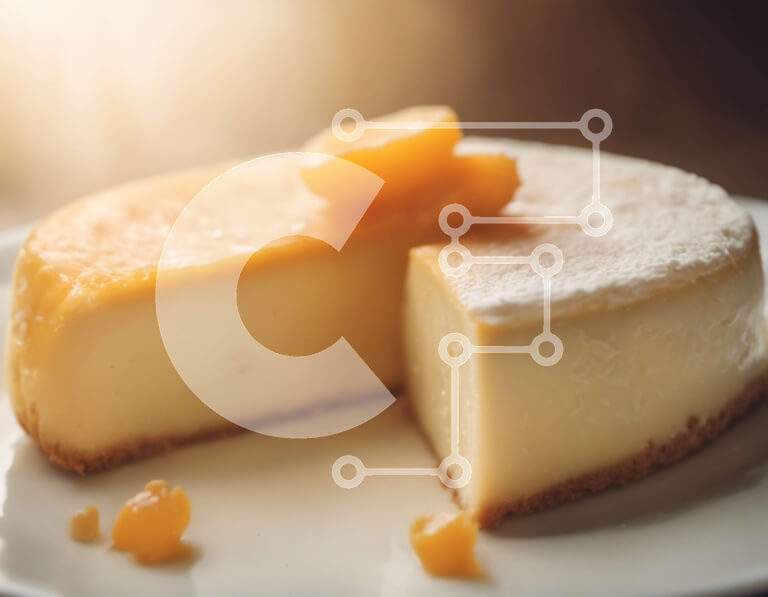 Intra Συλλεκτικό Ξύλινο Παζλ Plywood  4mm - Φέτα cheesecake με κρέμα τυριού και κάλυμμα φρούτων Σε Ξύλινο Κουτί - Διαστάσεις: 10x10 cm – 25 κομμάτια