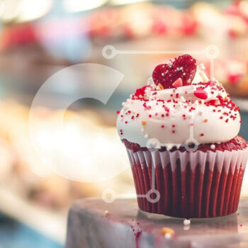 Intra Συλλεκτικό Ξύλινο Παζλ Plywood  4mm - Cupcake σε βιτρίνα Σε Ξύλινο Κουτί - Διαστάσεις: 10x10 cm – 25 κομμάτια - Image 1