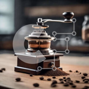 Intra Συλλεκτικό Ξύλινο Παζλ Plywood  4mm - Μύλος καφέ με κόκκους καφέ και άδειο βάζο Σε Ξύλινο Κουτί - Διαστάσεις: 10x10 cm – 25 κομμάτια