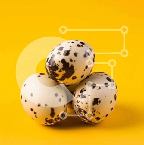 Intra Συλλεκτικό Ξύλινο Παζλ Plywood  4mm - Επισημασμένα δαλματικά αυγά σε κίτρινο φόντο Σε Ξύλινο Κουτί - Διαστάσεις: 10x10 cm – 25 κομμάτια - Image 1