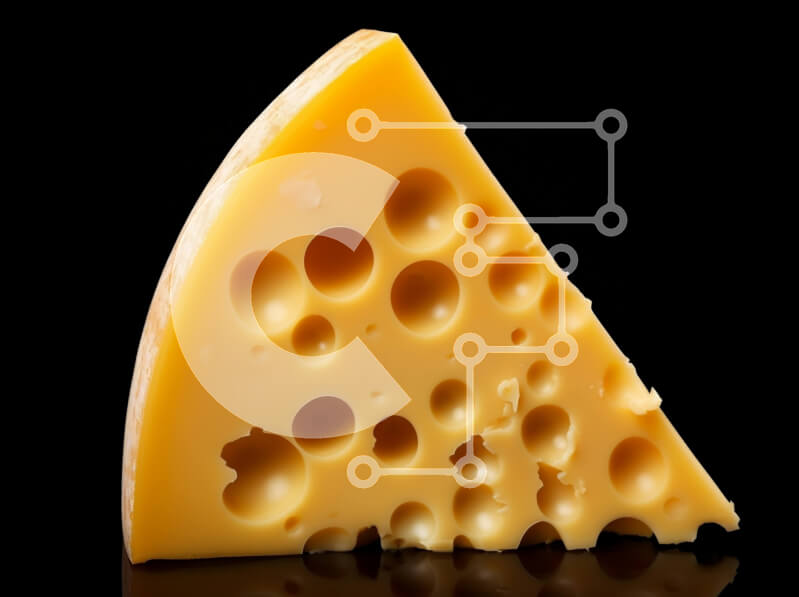 Intra Συλλεκτικό Ξύλινο Παζλ Plywood  4mm - Τυρί με τρύπες Σε Ξύλινο Κουτί - Διαστάσεις: 10x10 cm – 25 κομμάτια