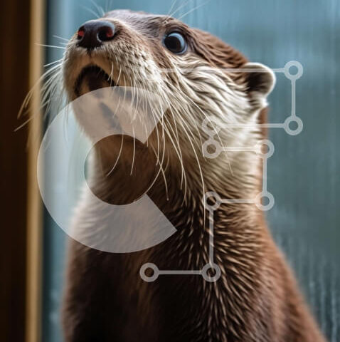 Intra Συλλεκτικό Ξύλινο Παζλ Plywood  4mm - Κοντινό πλάνο της ενυδρίδας που κοιτάζει έξω από το παράθυρο Σε Ξύλινο Κουτί - Διαστάσεις: 10x10 cm – 25 κομμάτια - Image 1