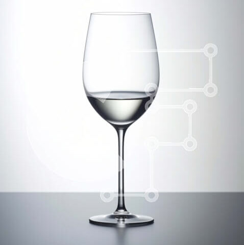 Intra Συλλεκτικό Ξύλινο Παζλ Plywood  4mm - Κομψό λευκό ποτήρι κρασιού για καλό φαγητό ή ειδικές περιστάσεις Σε Ξύλινο Κουτί - Διαστάσεις: 10x10 cm – 25 κομμάτια - Image 1