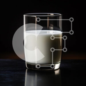 Intra Συλλεκτικό Ξύλινο Παζλ Plywood  4mm - Ποτήρι γάλα σε σκοτεινή επιφάνεια Σε Ξύλινο Κουτί - Διαστάσεις: 10x10 cm – 25 κομμάτια