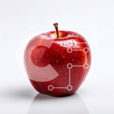 Intra Συλλεκτικό Ξύλινο Παζλ Plywood  4mm - Κόκκινο μήλο με σταγονίδια νερού Σε Ξύλινο Κουτί - Διαστάσεις: 10x10 cm – 25 κομμάτια - Image 1