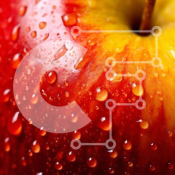 Intra Συλλεκτικό Ξύλινο Παζλ Plywood  4mm - Φρέσκο ​​και ζουμερό κόκκινο μήλο με σταγονίδια νερού Σε Ξύλινο Κουτί - Διαστάσεις: 10x10 cm – 25 κομμάτια - Image 1