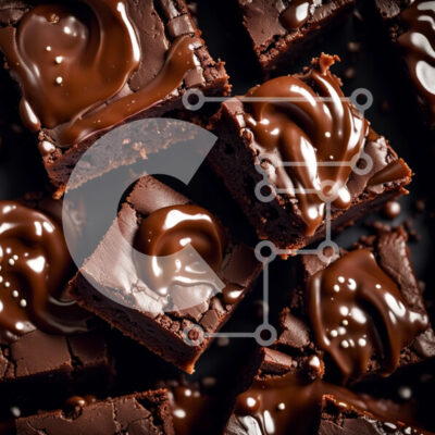 Intra Συλλεκτικό Ξύλινο Παζλ Plywood  4mm - Απολαυστική εικόνα από φρεσκοψημένα μπράουνις σοκολάτας Σε Ξύλινο Κουτί - Διαστάσεις: 10x10 cm – 25 κομμάτια - Image 1