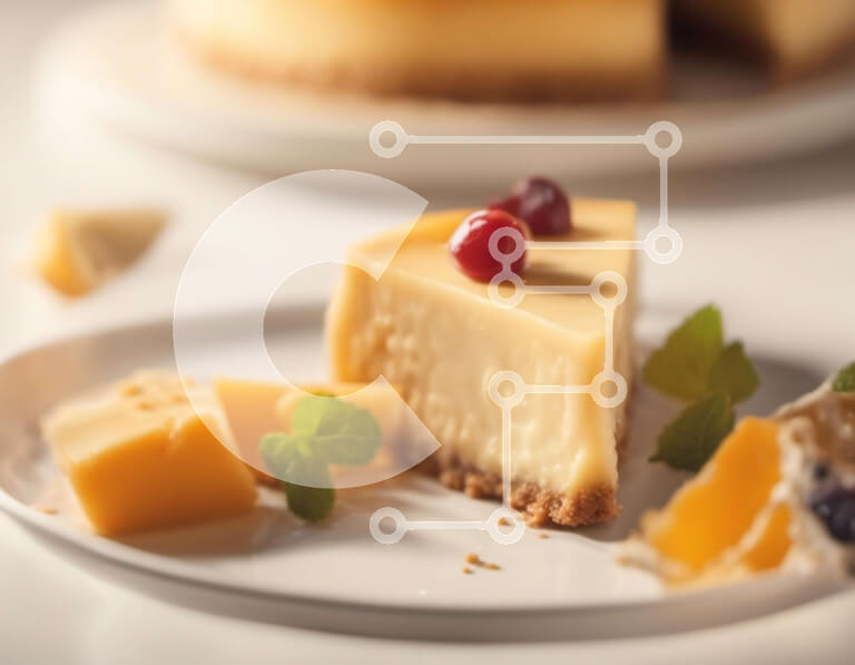 Intra Συλλεκτικό Ξύλινο Παζλ Plywood  4mm - Φέτα cheesecake με τυρί κρέμα και κράνμπερι Σε Ξύλινο Κουτί - Διαστάσεις: 10x10 cm – 25 κομμάτια