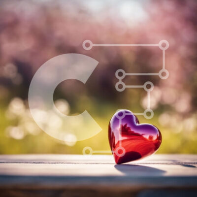 Intra Συλλεκτικό Ξύλινο Παζλ Plywood  4mm - Αντικείμενο σε σχήμα καρδιάς σε ξύλινο τραπέζι με φόντο λουλουδιών Σε Ξύλινο Κουτί - Διαστάσεις: 10x10 cm – 25 κομμάτια - Image 1