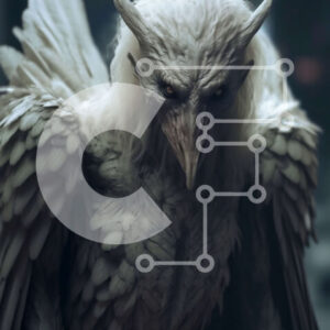 Intra Συλλεκτικό Ξύλινο Παζλ Plywood  4mm - Όμορφη εικόνα ενός λευκού πουλιού που στέκεται σε μια σκοτεινή επιφάνεια Σε Ξύλινο Κουτί - Διαστάσεις: 10x10 cm – 25 κομμάτια