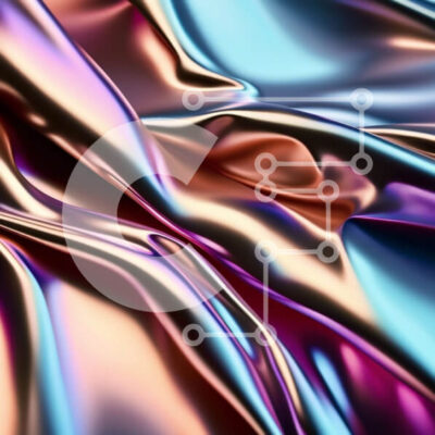 Intra Συλλεκτικό Ξύλινο Παζλ Plywood  4mm - Πολύχρωμο γυαλιστερό ύφασμα με μεταλλική γυαλάδα σε κοντινή απόσταση Σε Ξύλινο Κουτί - Διαστάσεις: 10x10 cm – 25 κομμάτια - Image 1