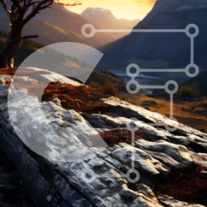 Intra Συλλεκτικό Ξύλινο Παζλ Plywood  4mm - Τοπίο ηλιοβασιλέματος που κόβει την ανάσα με το μοναχικό δέντρο στο Rocky Cliff Σε Ξύλινο Κουτί - Διαστάσεις: 10x10 cm – 25 κομμάτια