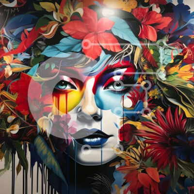 Intra Συλλεκτικό Ξύλινο Παζλ Plywood  4mm - Ζωντανό Floral Μακιγιάζ για μια κομψή και μοντέρνα εμφάνιση Σε Ξύλινο Κουτί - Διαστάσεις: 10x10 cm – 25 κομμάτια - Image 1