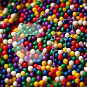 Intra Συλλεκτικό Ξύλινο Παζλ Plywood  4mm - Ζωντανή εικόνα από κοντά με πολύχρωμες καραμέλες M&M Σε Ξύλινο Κουτί - Διαστάσεις: 10x10 cm – 25 κομμάτια