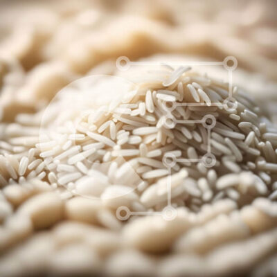 Intra Συλλεκτικό Ξύλινο Παζλ Plywood  4mm - Κοντινό πλάνο ενός σωρού από λευκό ρύζι Σε Ξύλινο Κουτί - Διαστάσεις: 10x10 cm – 25 κομμάτια - Image 1