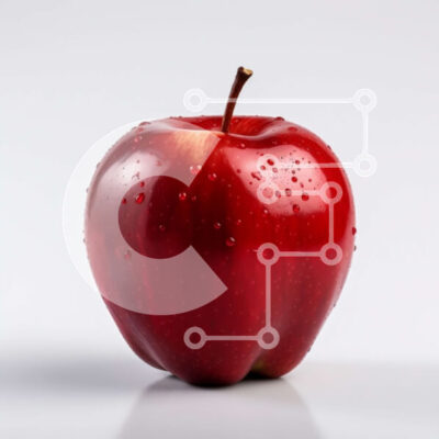 Intra Συλλεκτικό Ξύλινο Παζλ Plywood  4mm - Κόκκινο μήλο με σταγονίδια νερού Σε Ξύλινο Κουτί - Διαστάσεις: 10x10 cm – 25 κομμάτια - Image 1