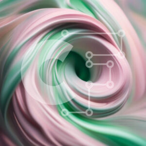 Intra Συλλεκτικό Ξύλινο Παζλ Plywood  4mm - Νόστιμη εικόνα του στροβιλισμένου ροζ και πράσινου παγώματος σε ένα κέικ Σε Ξύλινο Κουτί - Διαστάσεις: 10x10 cm – 25 κομμάτια