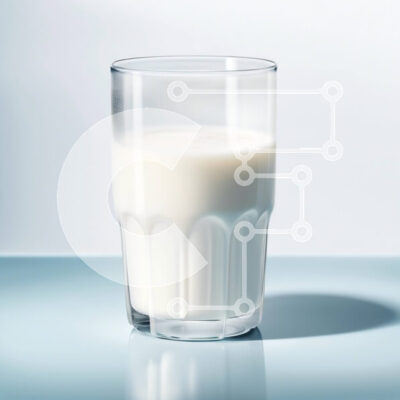 Intra Συλλεκτικό Ξύλινο Παζλ Plywood 4mm - Δροσιστικό ποτήρι γάλα σε μπλε φόντο Σε Ξύλινο Κουτί - Διαστάσεις: 10x10 cm – 25 κομμάτια - Image 1