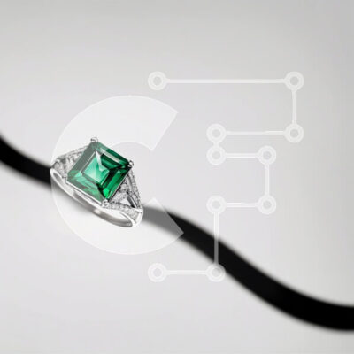 Intra Συλλεκτικό Ξύλινο Παζλ Plywood  4mm - Εκπληκτικό δαχτυλίδι από σμαράγδι και διαμάντια σε λευκό χρυσό Σε Ξύλινο Κουτί - Διαστάσεις: 10x10 cm – 25 κομμάτια - Image 1