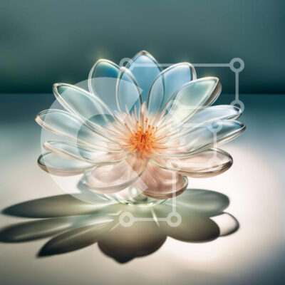 Intra Συλλεκτικό Ξύλινο Παζλ Plywood  4mm - Εκπληκτική εικόνα ενός λουλουδιού λωτού σε ένα διάφανο γυάλινο βάζο Σε Ξύλινο Κουτί - Διαστάσεις: 10x10 cm – 25 κομμάτια - Image 1