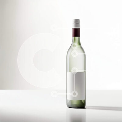 Intra Συλλεκτικό Ξύλινο Παζλ Plywood  4mm - Κομψό μπουκάλι λευκό κρασί σε ένα τραπέζι Σε Ξύλινο Κουτί - Διαστάσεις: 10x10 cm – 25 κομμάτια - Image 1