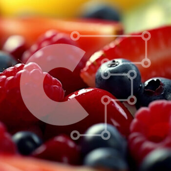 Intra Συλλεκτικό Ξύλινο Παζλ Plywood  4mm - Φρέσκο ​​και πολύχρωμο μπολ με μικτά φρούτα με φράουλες, ακτινίδια και σμέουρα Σε Ξύλινο Κουτί - Διαστάσεις: 10x10 cm – 25 κομμάτια - Image 1